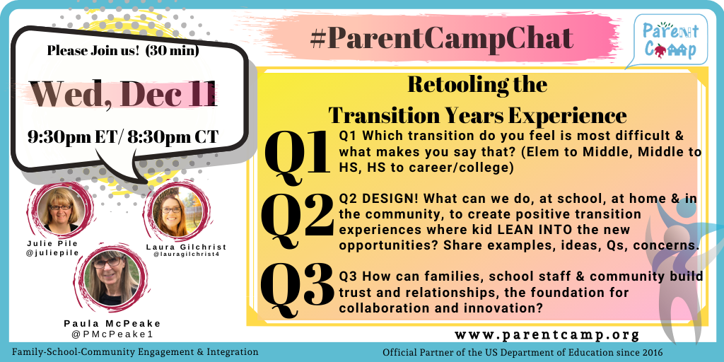 2019-12-11 ParentCampChat - Transition Years with Paula McPeake