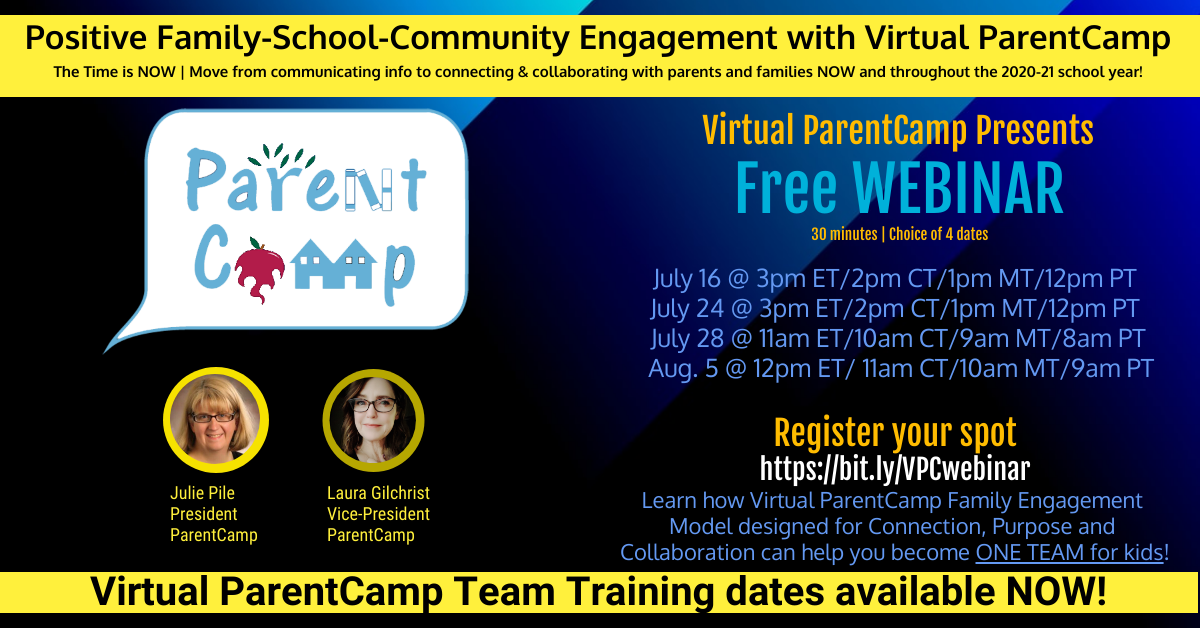 Learn about Virtual ParentCamp Webinars