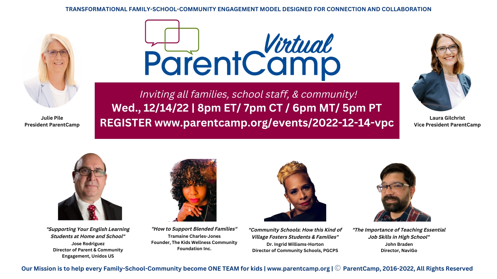 Virtual ParentCamp is December 14, 2022