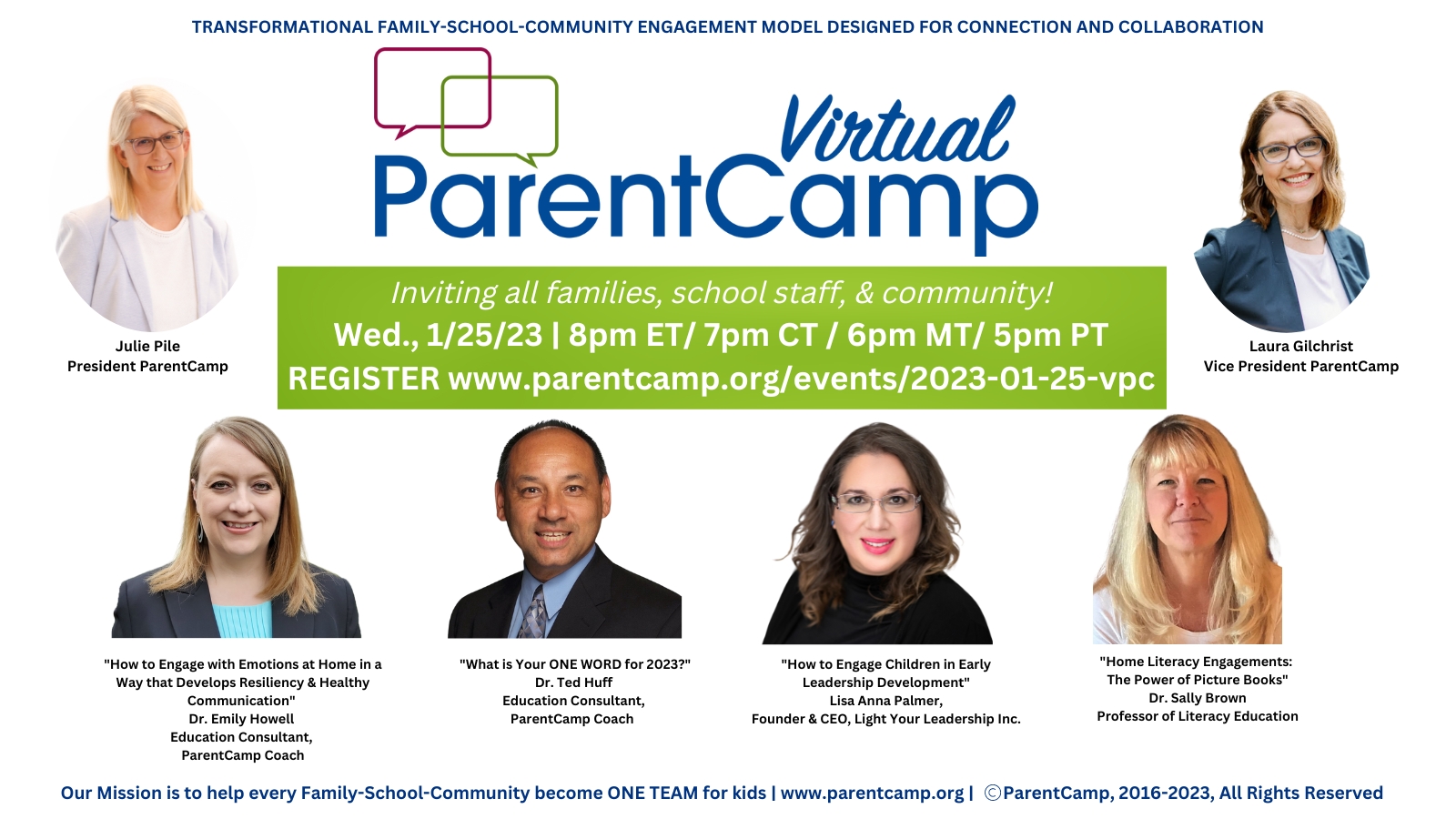 Virtual ParentCamp takes place 1/25/23