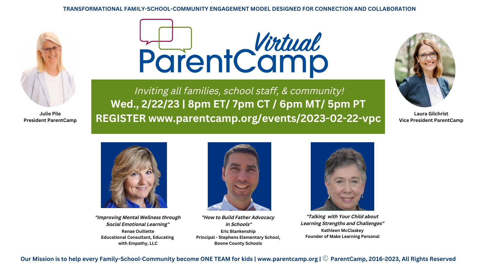 Virtual ParentCamp takes place 2/22/23