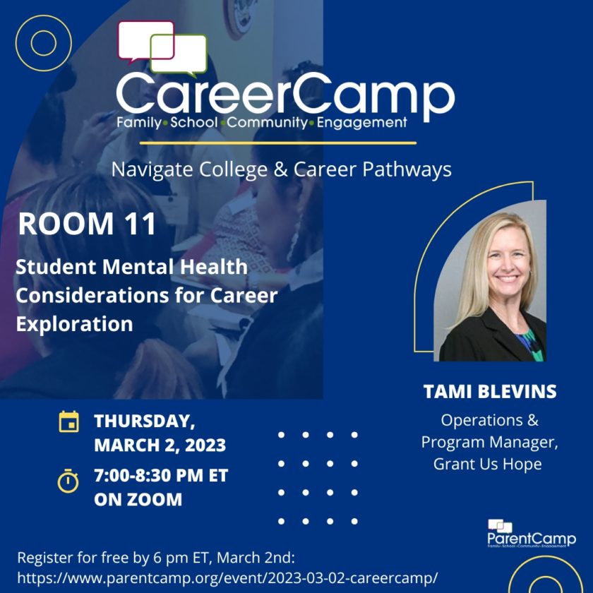 Room 11:  Student Mental Health considerations for career exploration