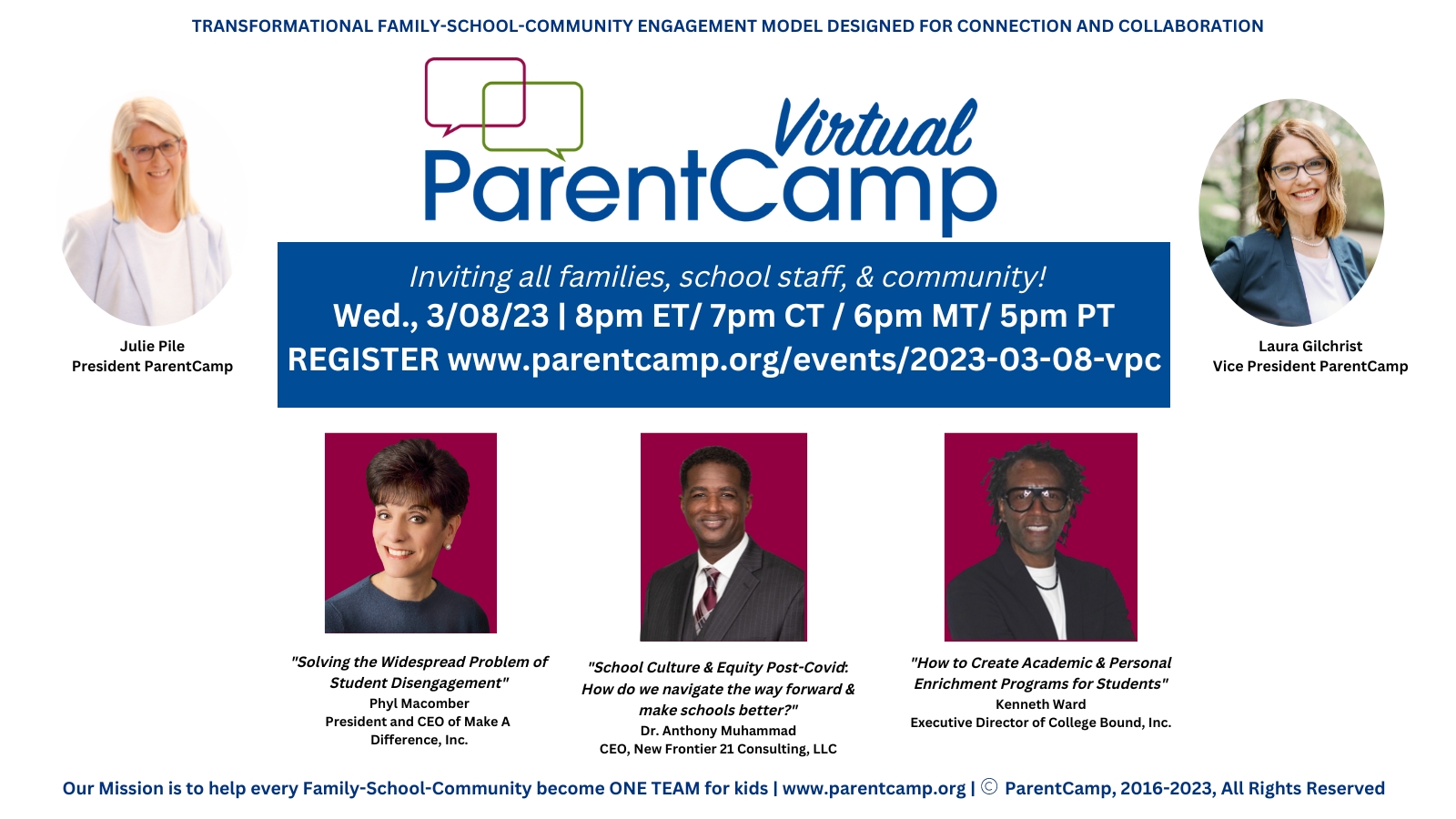 Virtual ParentCamp takes place on 3/8/23