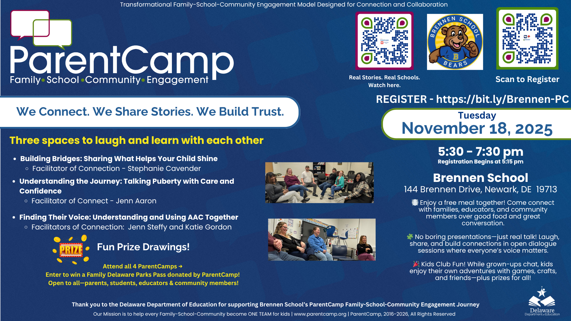 2025-11-18 Brennen School ParentCamp - Blue Background